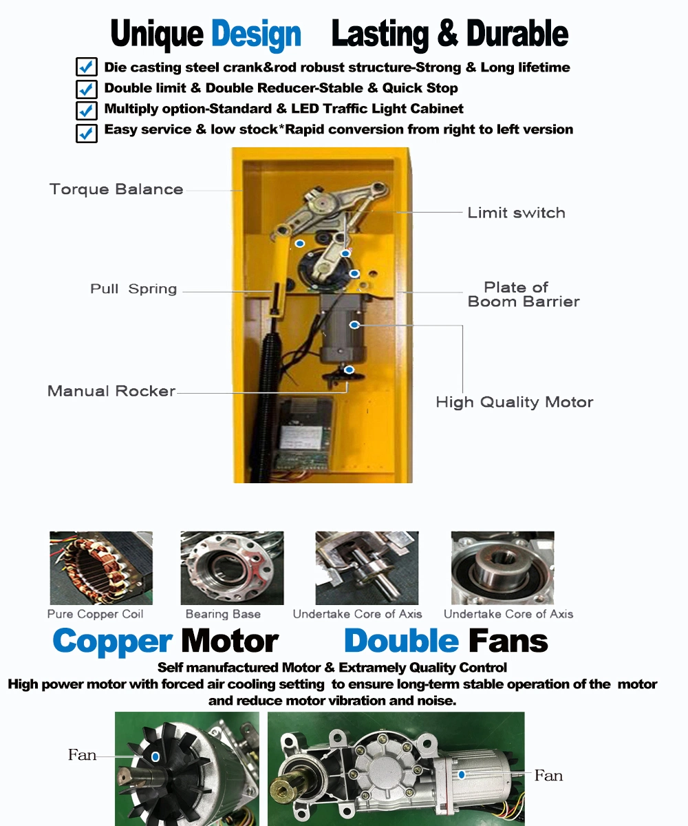 5 Million Operating Times Heavy Duty Automatic Barrier for Highway or Office, Residential Locations