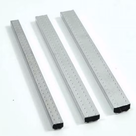Barra espaçadora de alumínio não dobrável para janelas e portas